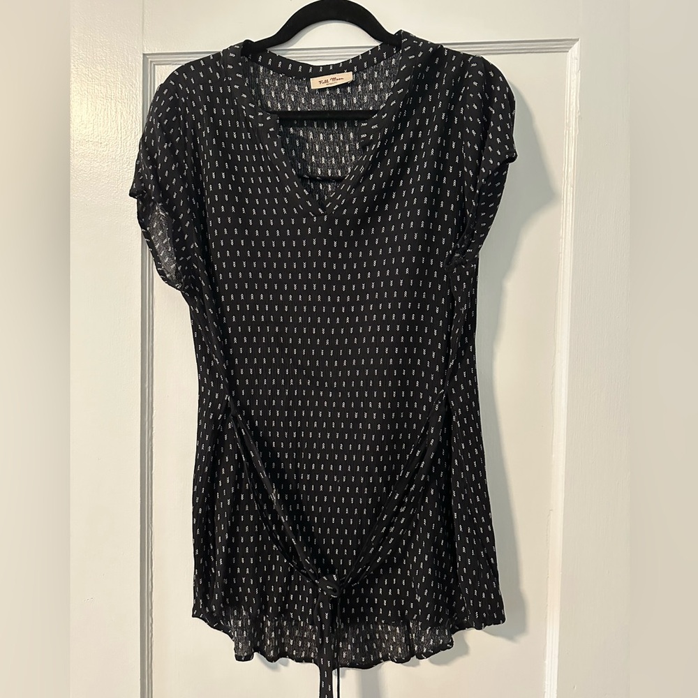 Full Moon Maternity Black and White Tunic Top